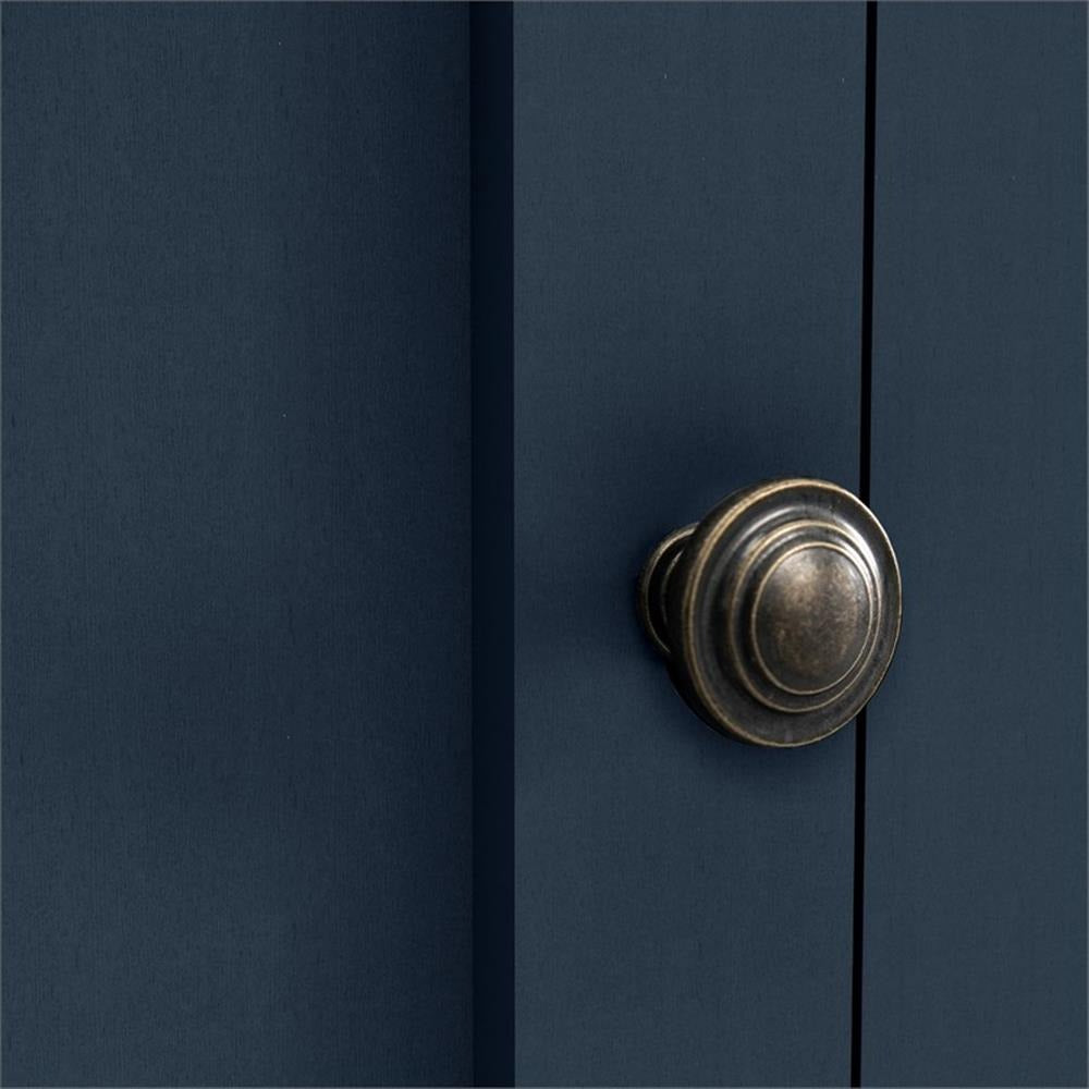 FTS22319 70" TV Stand with 26" Electric Fireplace-Navy