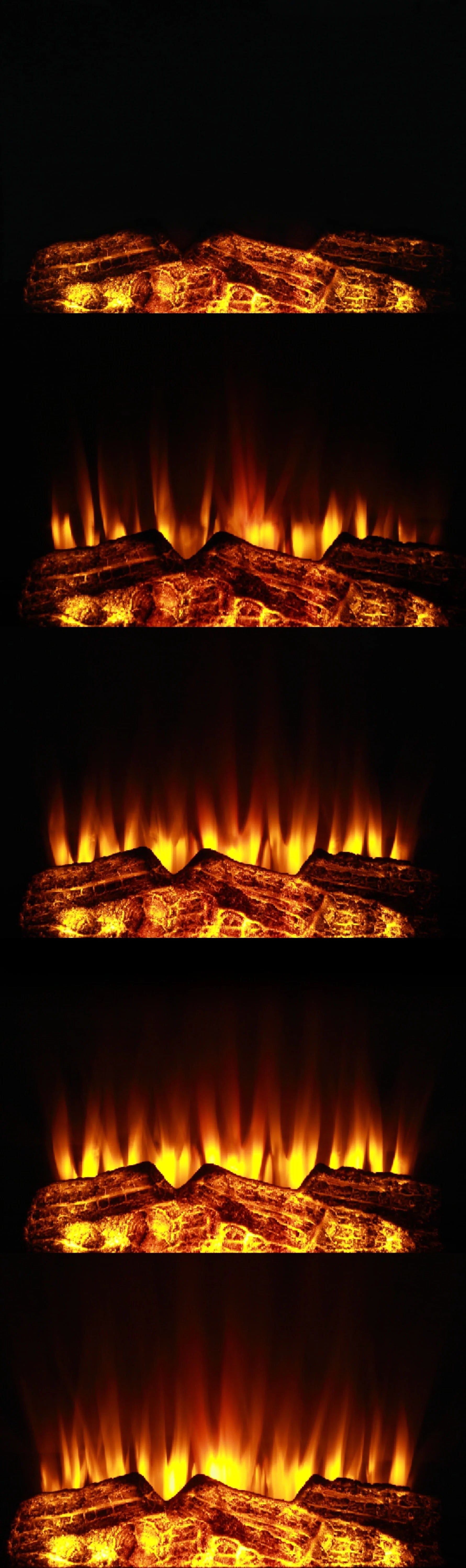 FFP20121 45" Electric Fireplace Mantel with Faux Brick-Grey