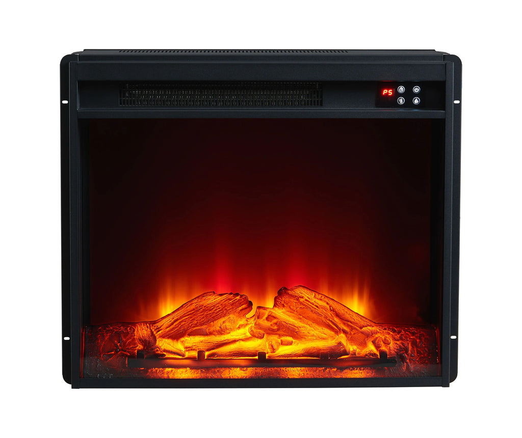 FTS23217 63" TV Stand with 23" Electric Fireplace-Walnut