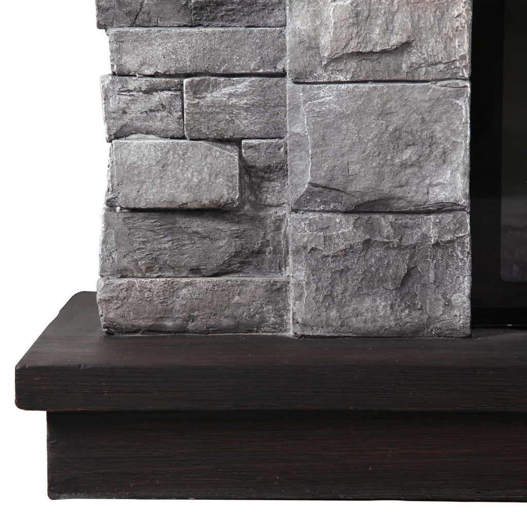 FFP20121 45" Electric Fireplace Mantel with Faux Brick-Grey