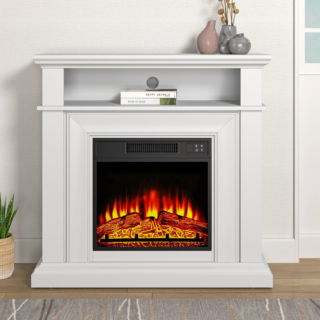FFP24245 36" Electric Fireplace Mantel-White