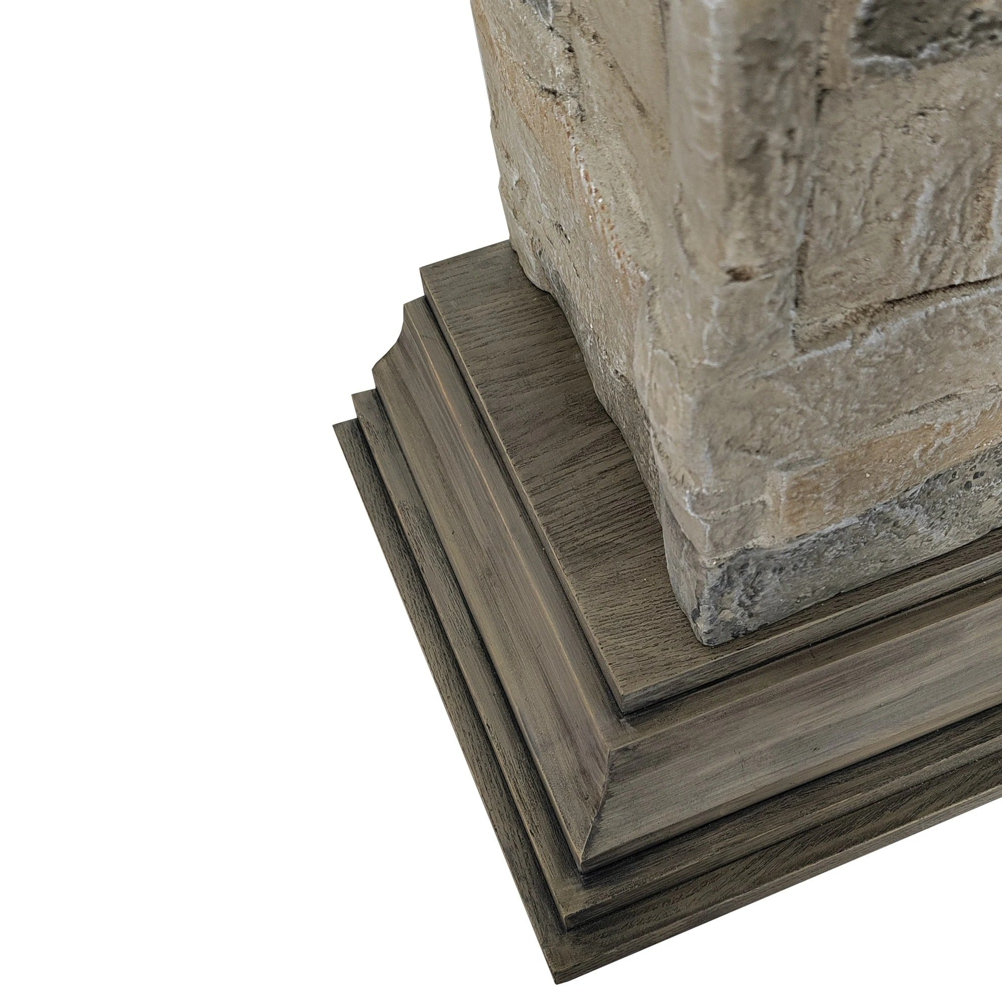 FFP23238 40" Electric Fireplace Mantel with Faux Brick-Muddy