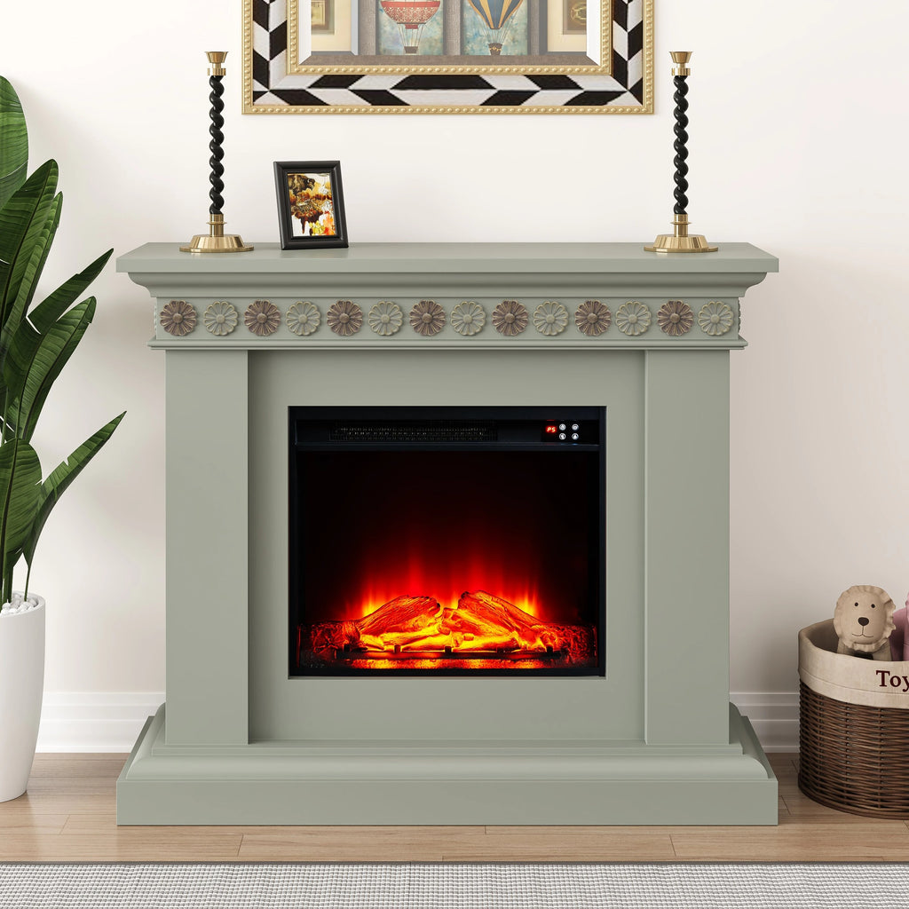 FFP24126 46.5" Electric Fireplace Mantel-Grey