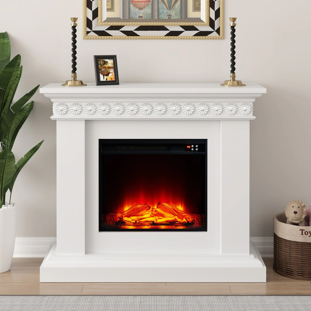 FFP24125 46.5" Electric Fireplace Mantel-White