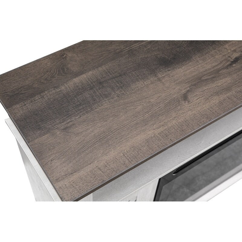 FFP20256 48" TV Stand with 23" Electric Fireplace-White