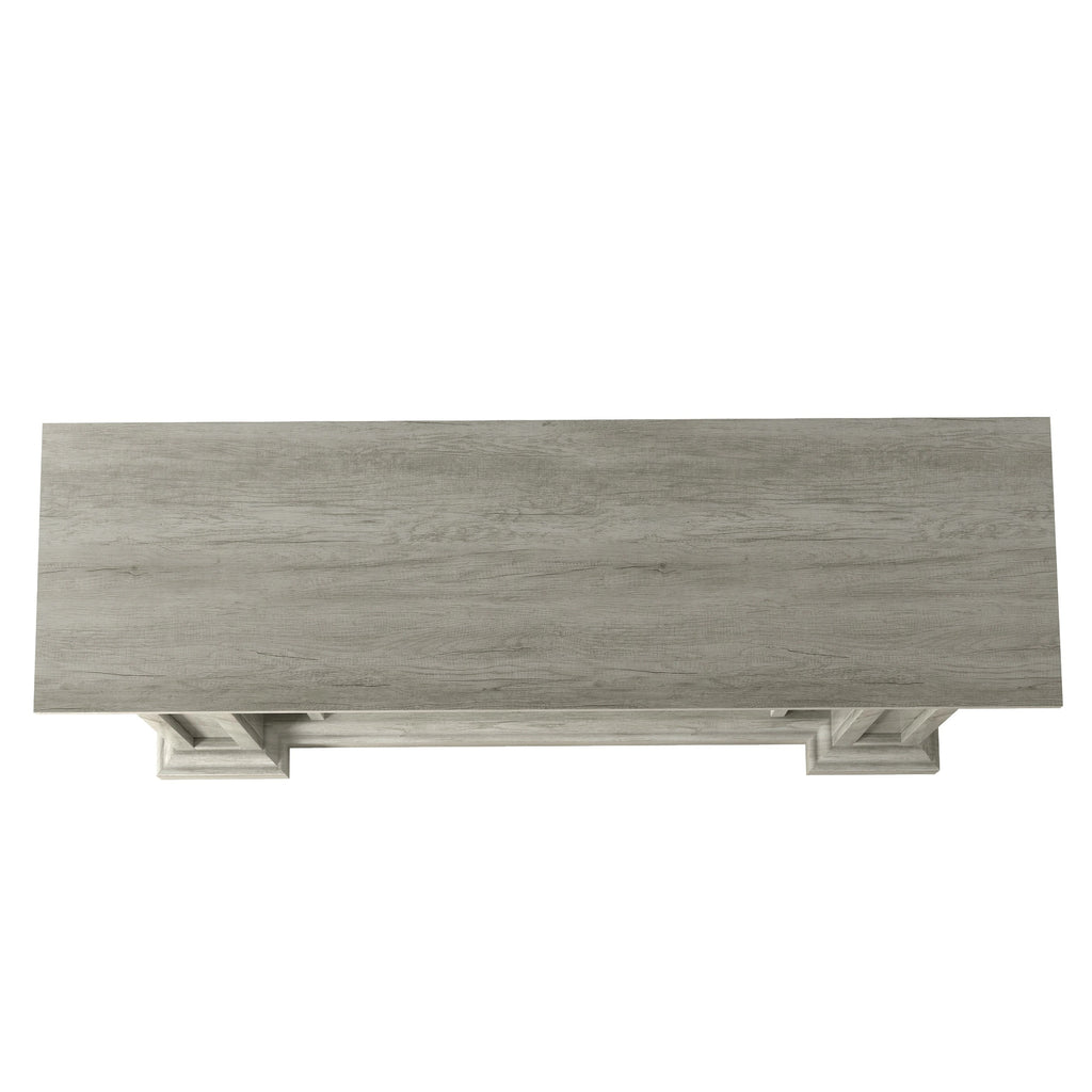 FFP23345 48" Electric Fireplace Mantel with Faux Brick-Grey