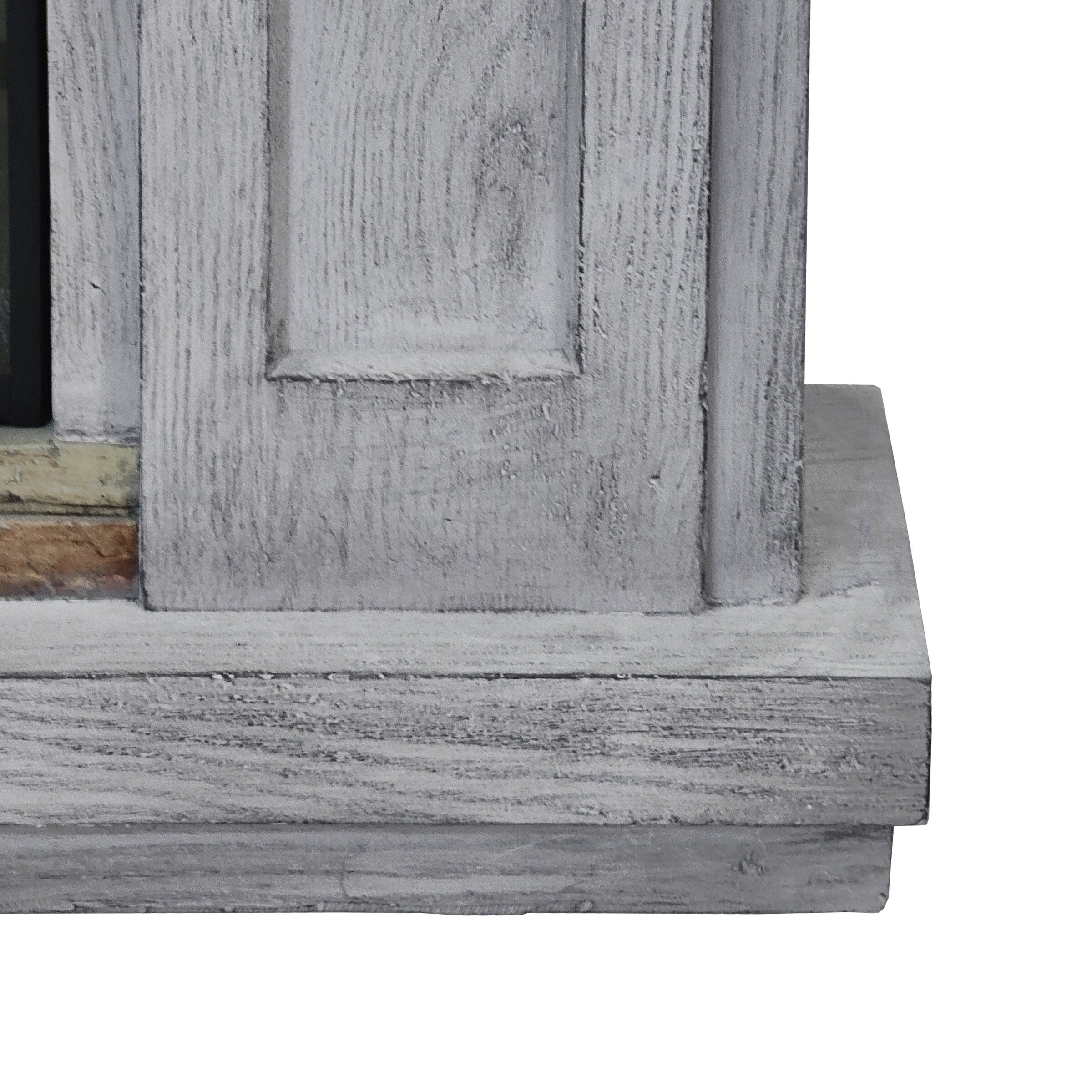 FFP22190 48" Electric Fireplace Mantel with Faux Brick-Grey