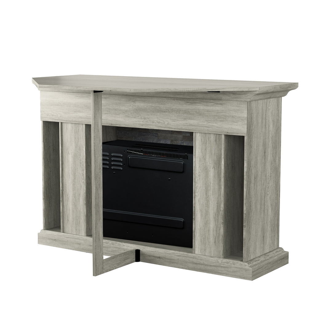 FFP24225 50" Corner Electric Fireplace Mantel-Grey