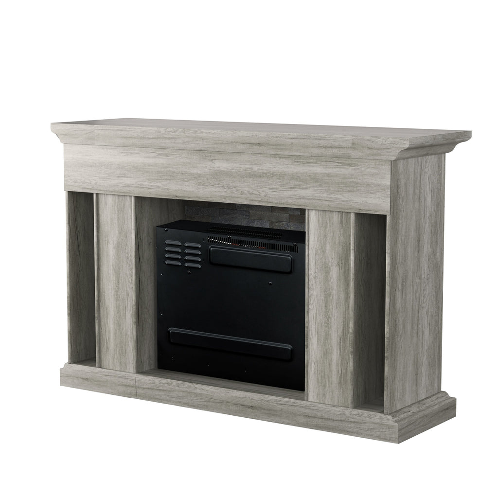 FFP24225 50" Corner Electric Fireplace Mantel-Grey