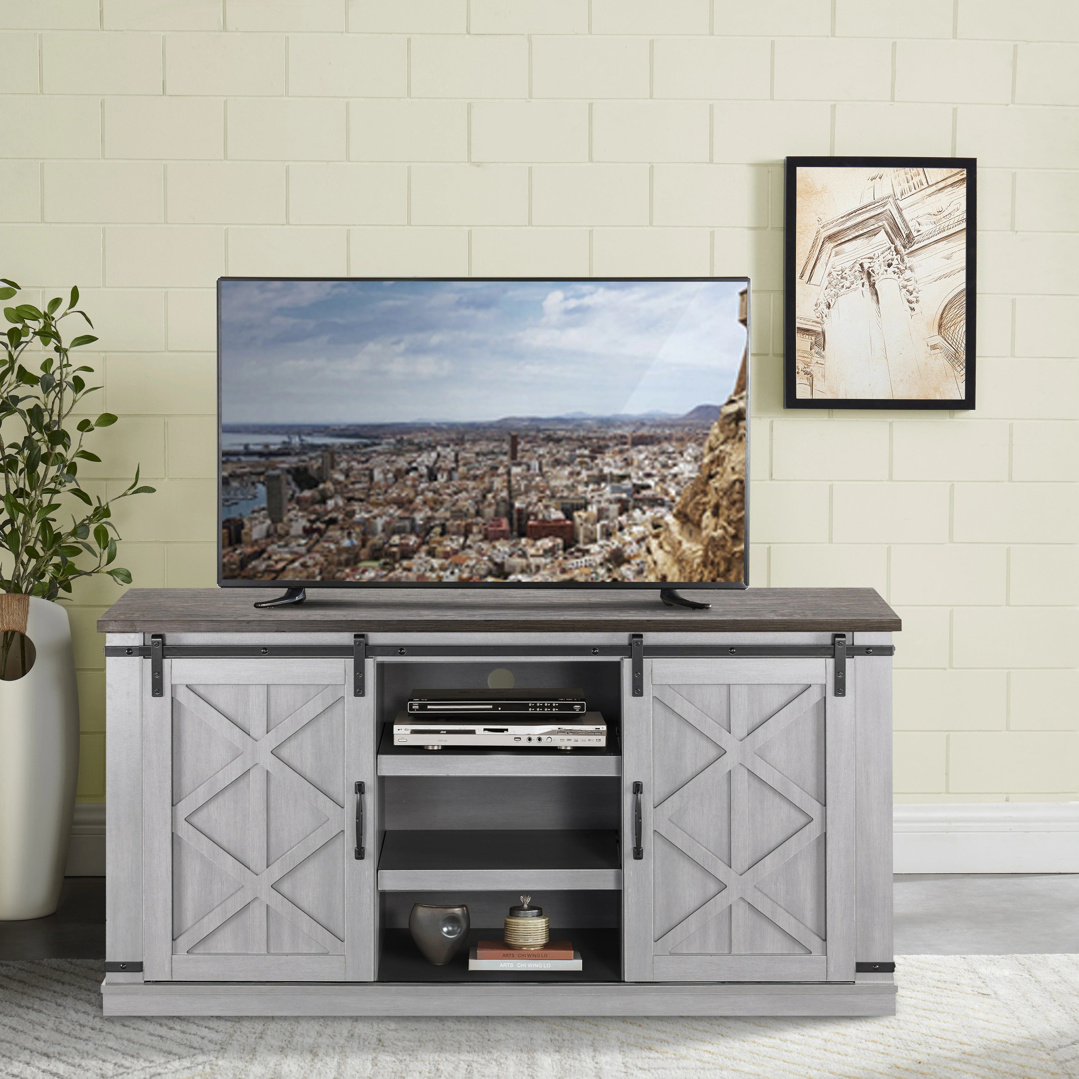 FTS20333 58" TV Stand-Grey
