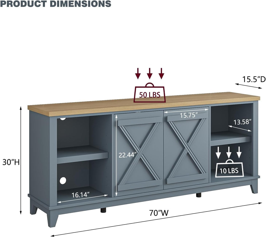 FTS23283 70" TV Stand-Blue