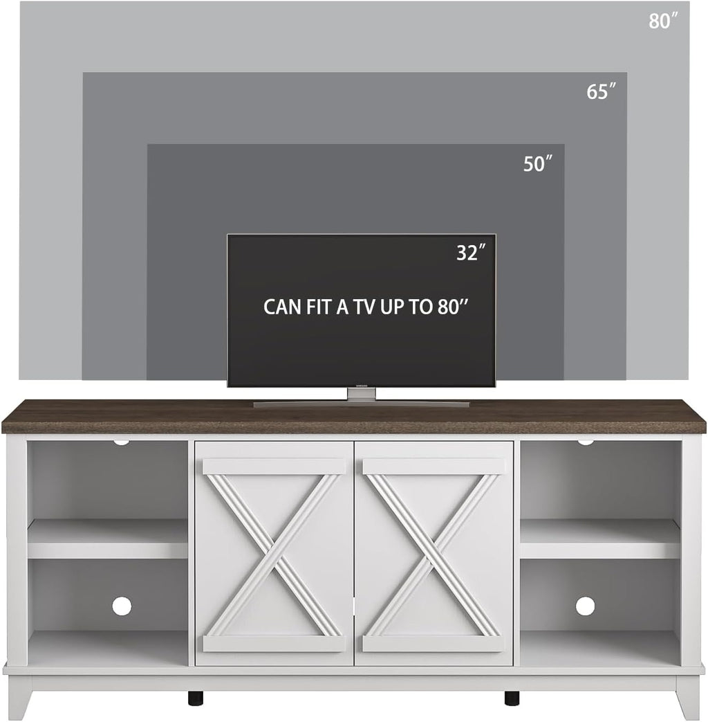 FTS23281 70" TV Stand-White