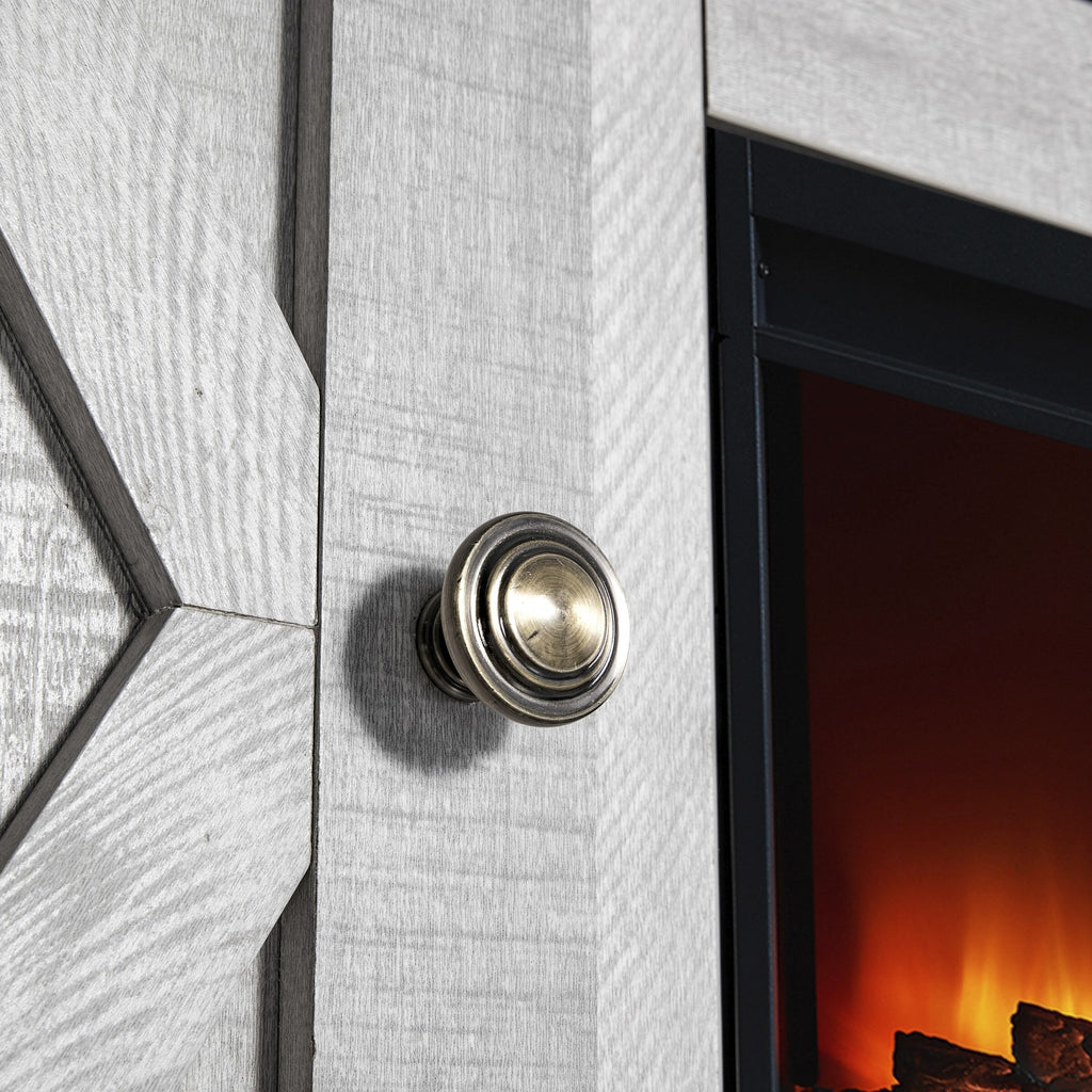 FTS21200 68" TV Stand with 36" Electric Fireplace-White