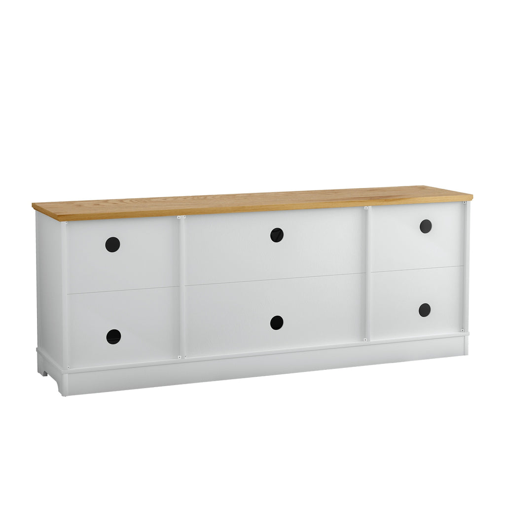 FTS22913 70" TV Stand-Grayish White