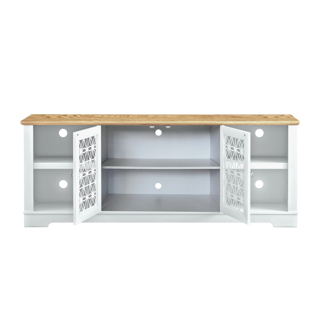 FTS22913 70" TV Stand-Grayish White