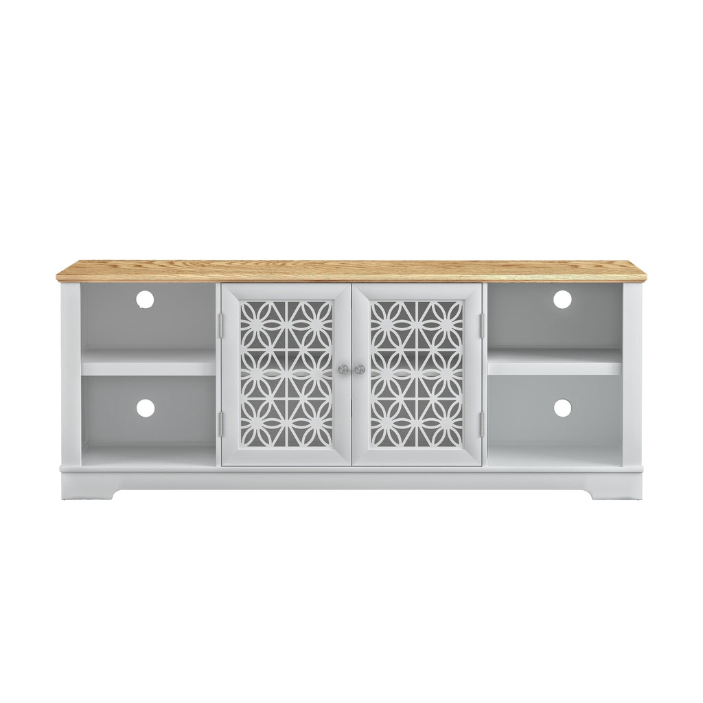 FTS22913 70" TV Stand-Grayish White