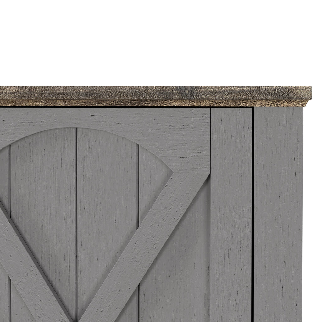 FTS23237 70" TV Stand with 26" Electric Fireplace-Grey