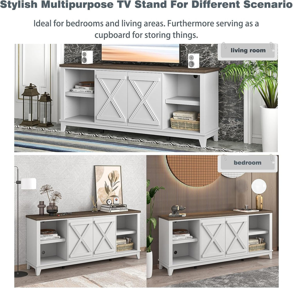 FTS23281 70" TV Stand-White