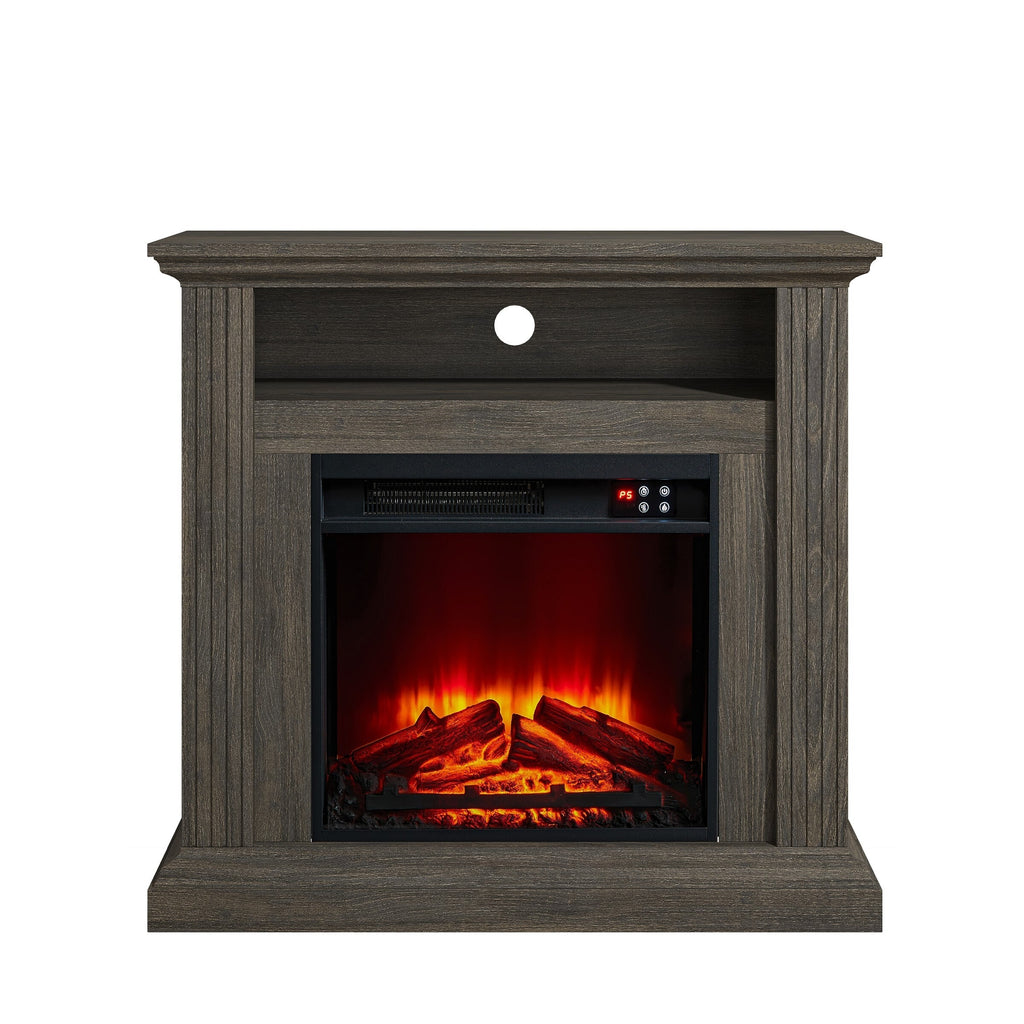 FFP23341 32" Electric Fireplace Mantel-Brown