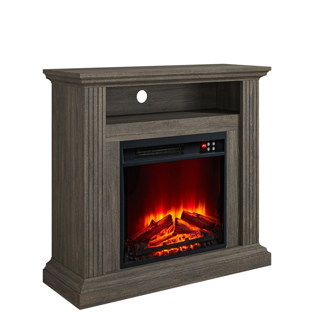 FFP23341 32" Electric Fireplace Mantel-Brown