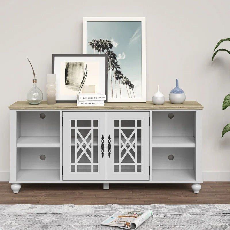 FTS24647 70" TV Stand-Grayish White