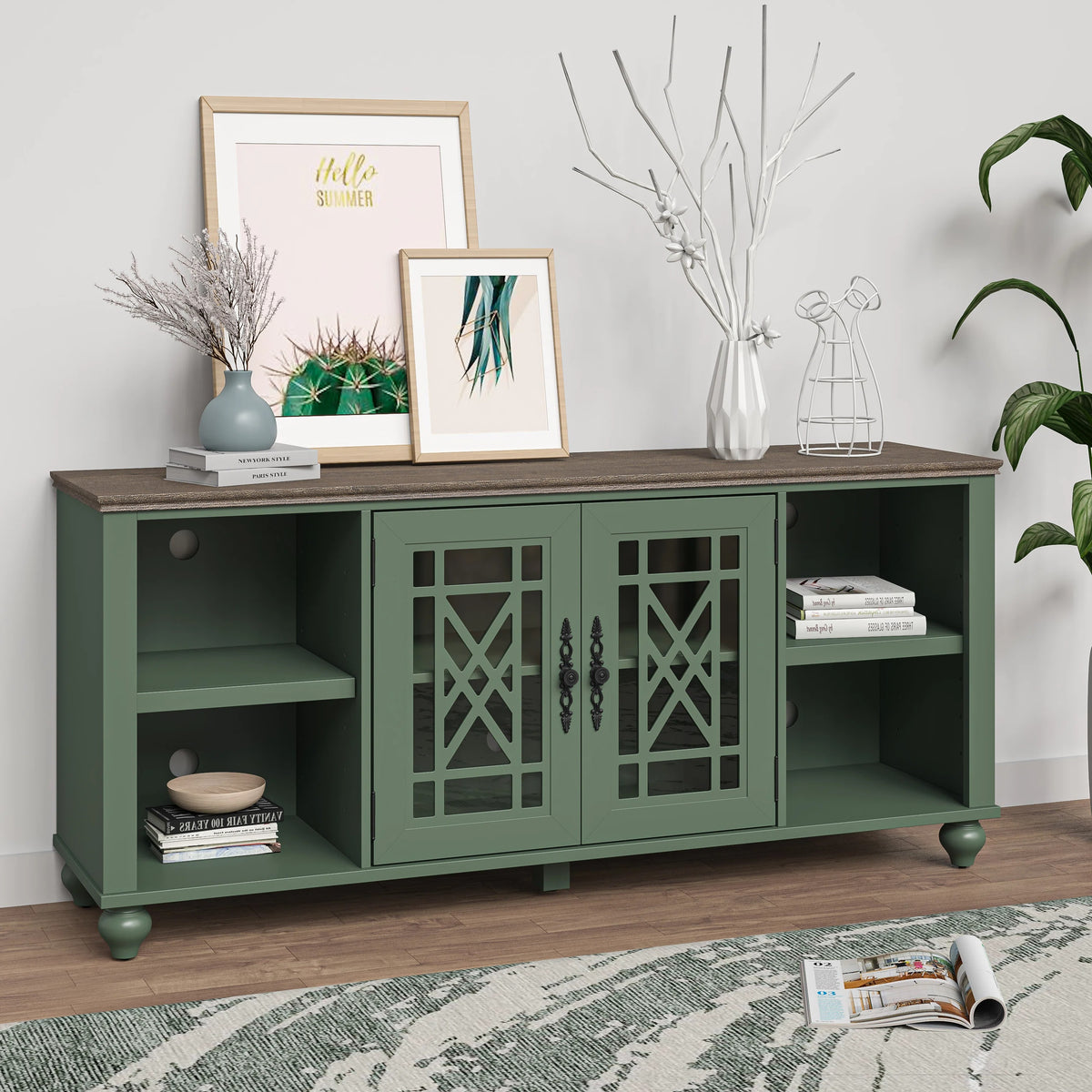 FTS24640 60" TV Stand-Green
