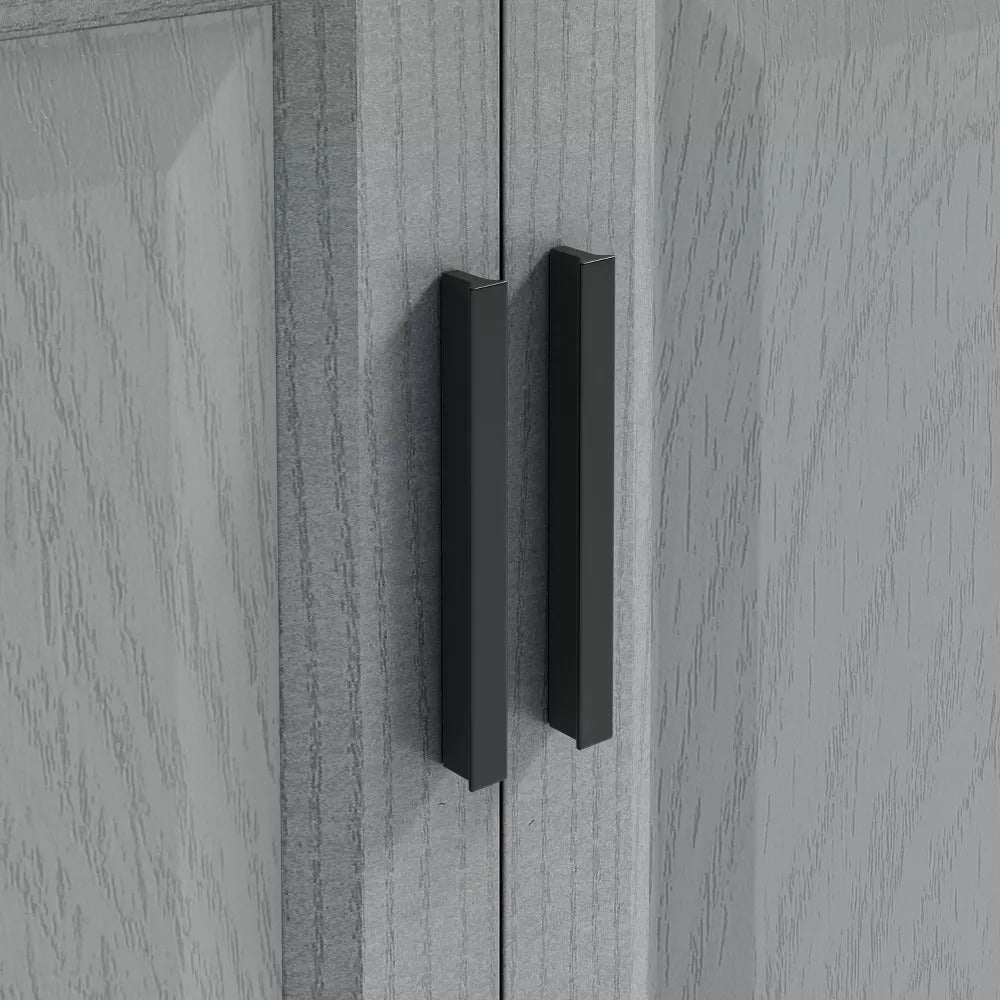 30" FBV21011 Freestanding Bathroom Vanity with Marble Top-Grey