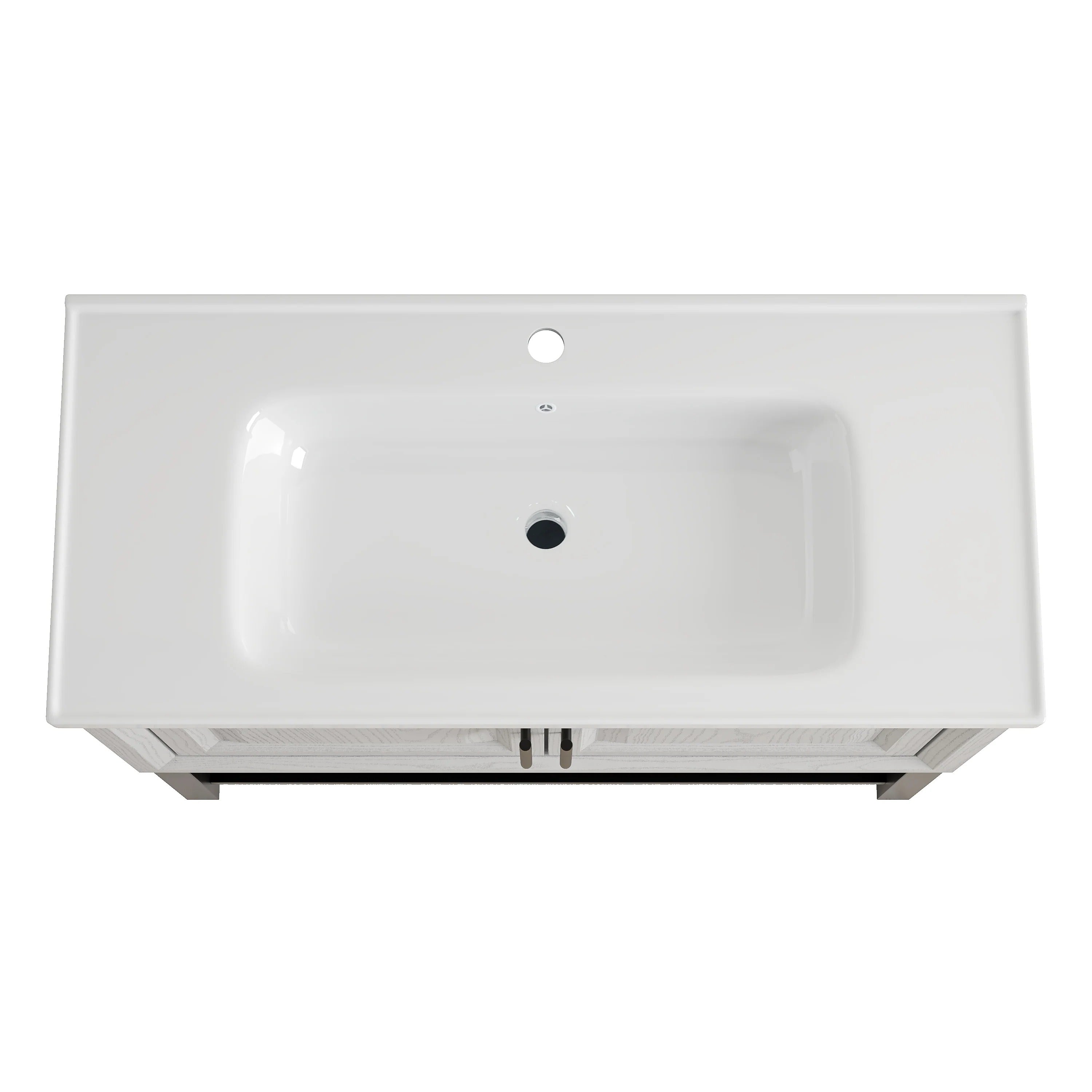 36" FBV24232 Freestanding Bathroom Vanity with Ceramic Top-White