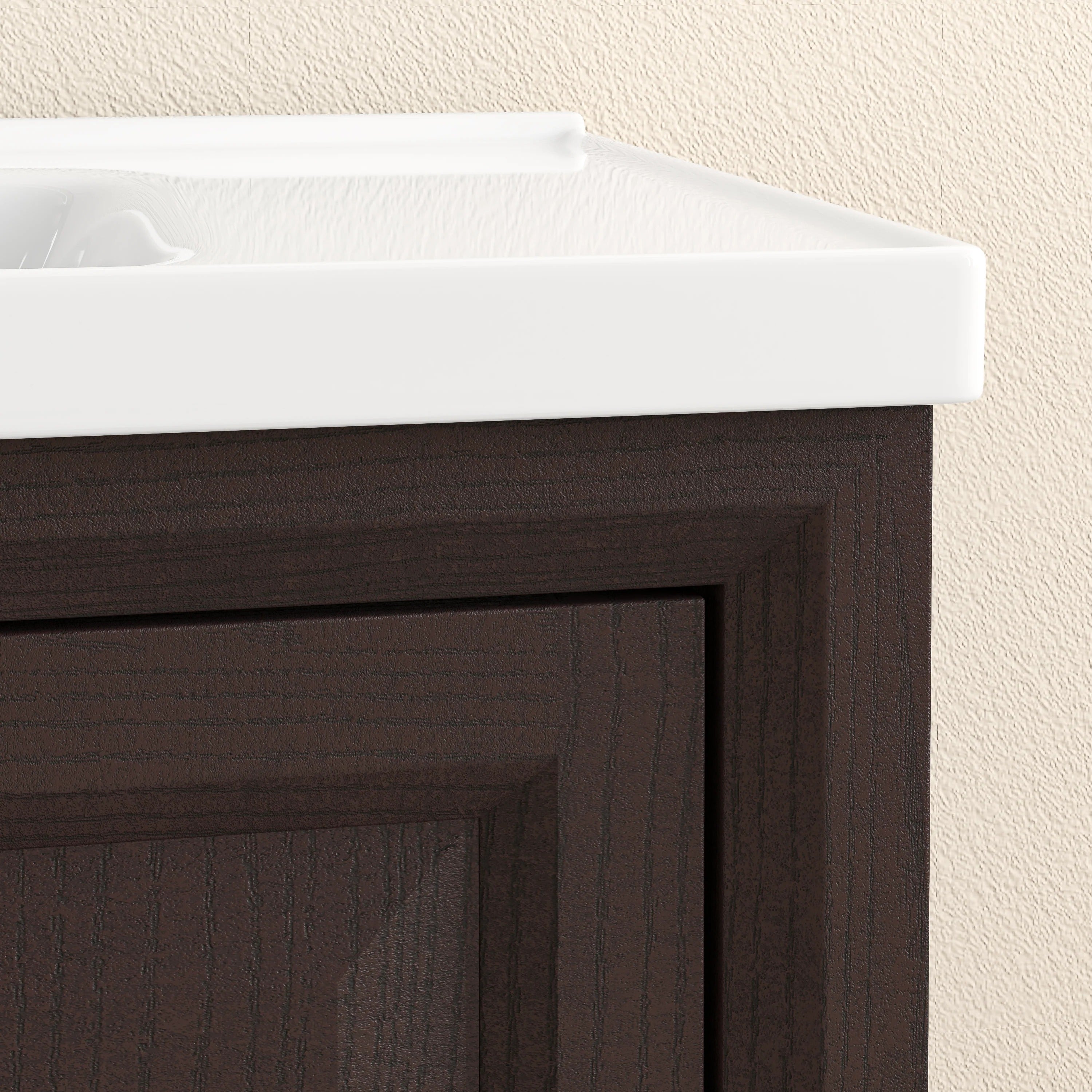 36" FBV24233 Freestanding Bathroom Vanity with Ceramic Top & Faucet-Muddy