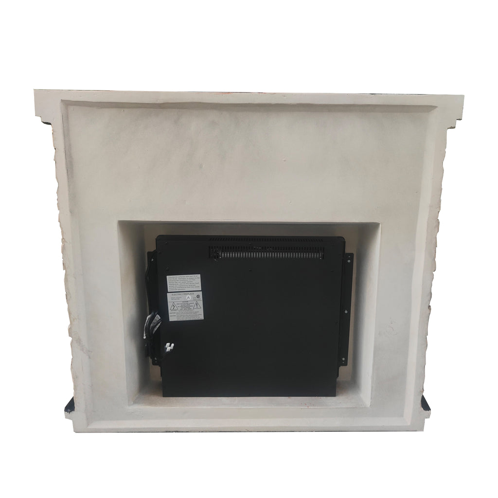 FFP20101 45" Electric Fireplace Mantel with Faux Brick-Brown