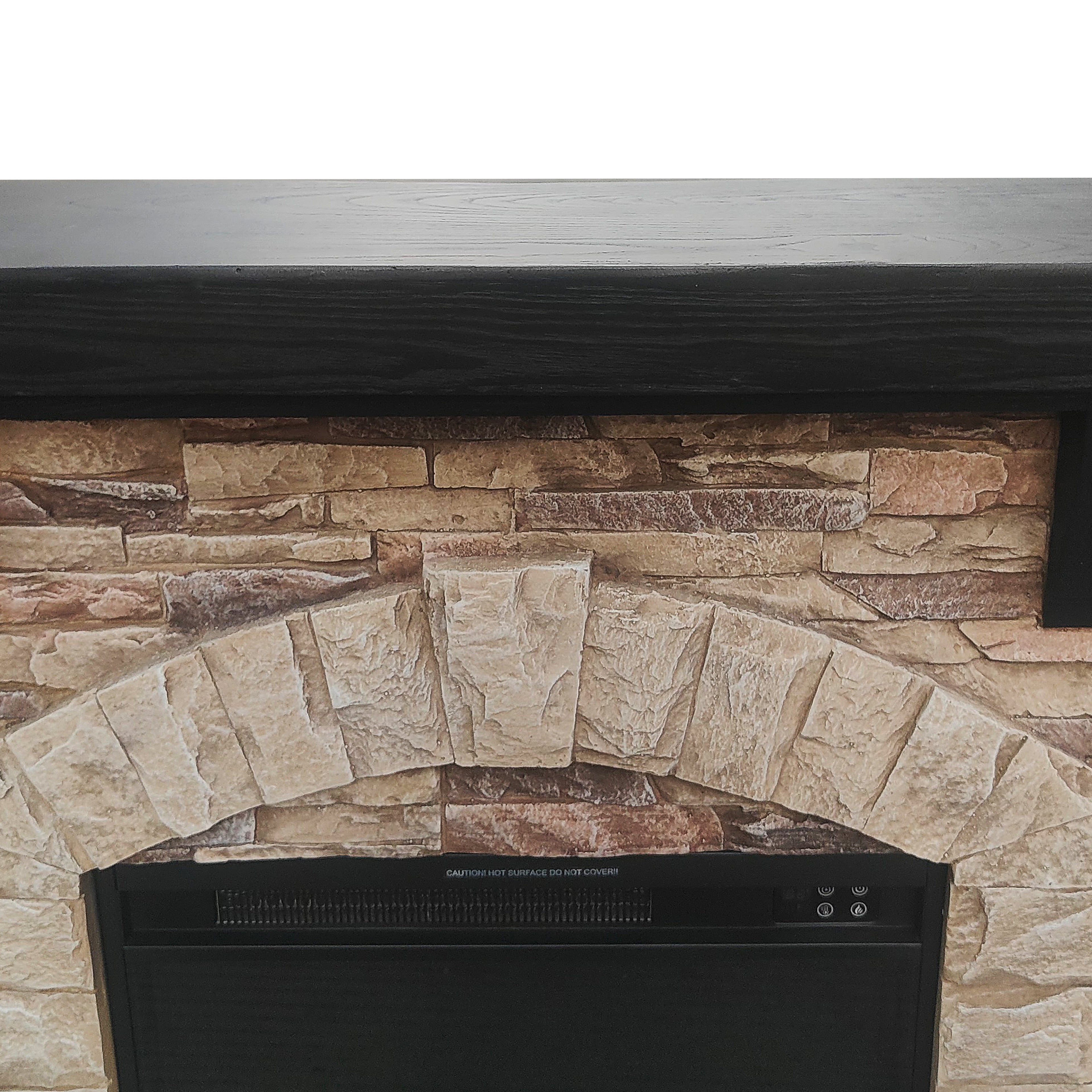 FFP20101 45" Electric Fireplace Mantel with Faux Brick-Brown