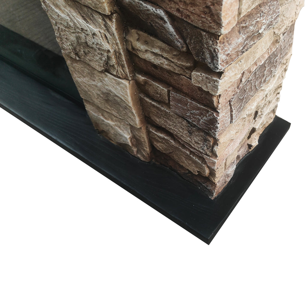 FFP20101 45" Electric Fireplace Mantel with Faux Brick-Brown