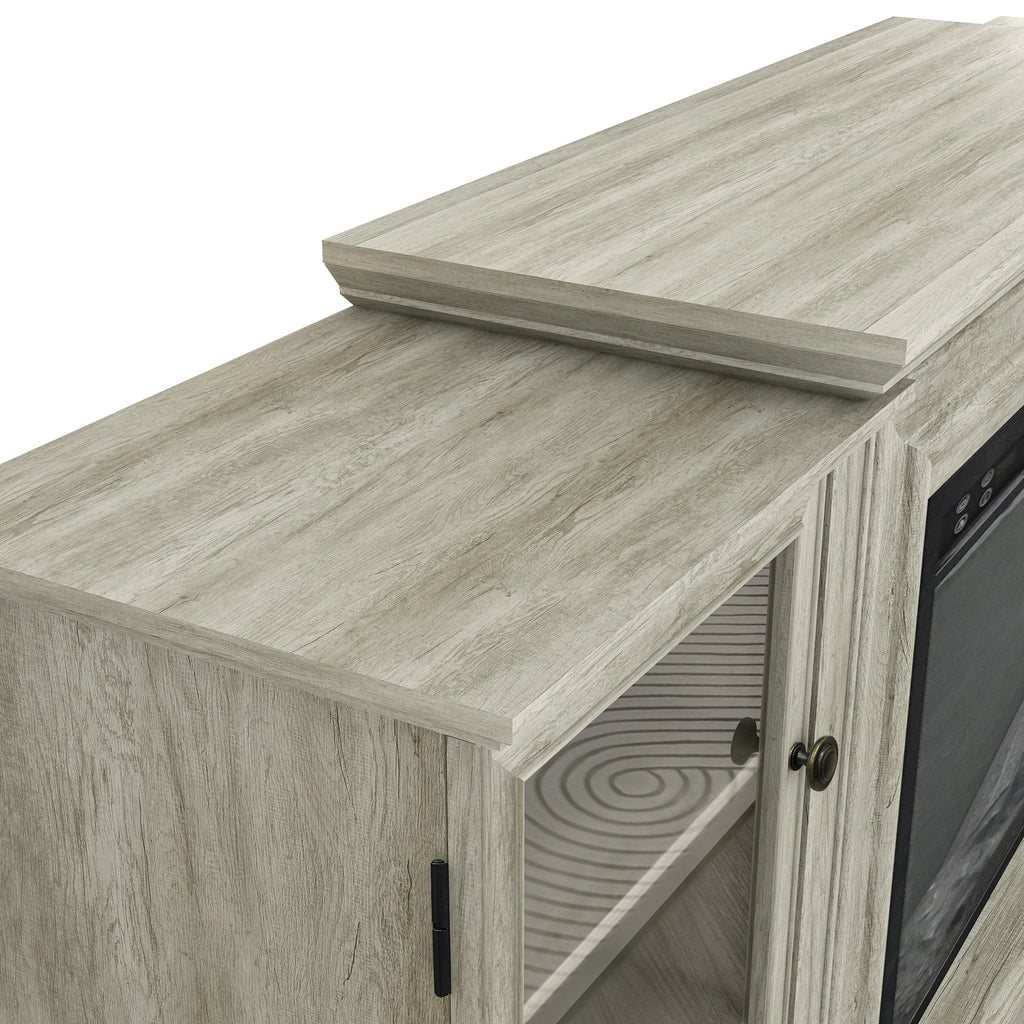 FTS23320 70" TV Stand with 23" Electric Fireplace-Grey