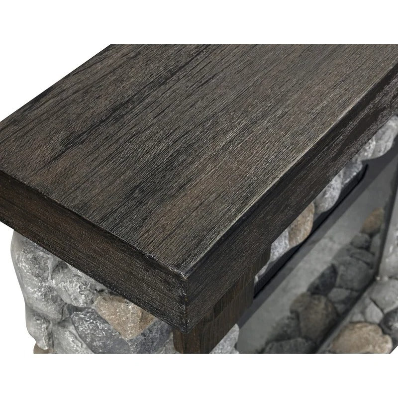 FFP20151 44" Electric Fireplace Mantel with Faux Brick-Grey