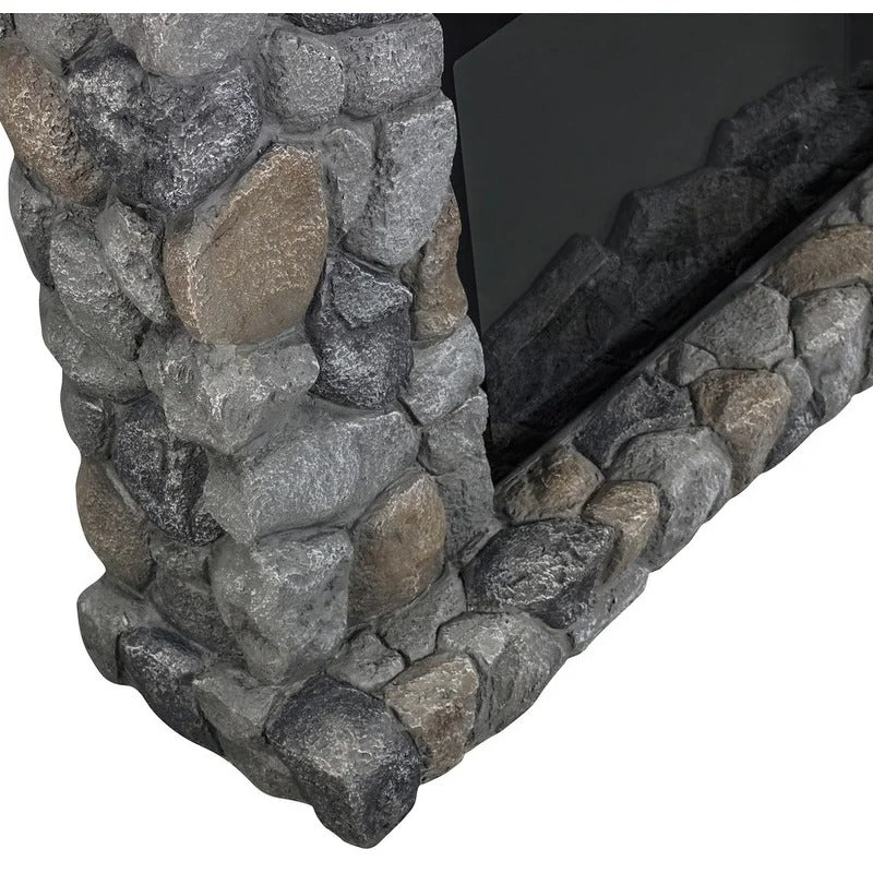 FFP20151 44" Electric Fireplace Mantel with Faux Brick-Grey