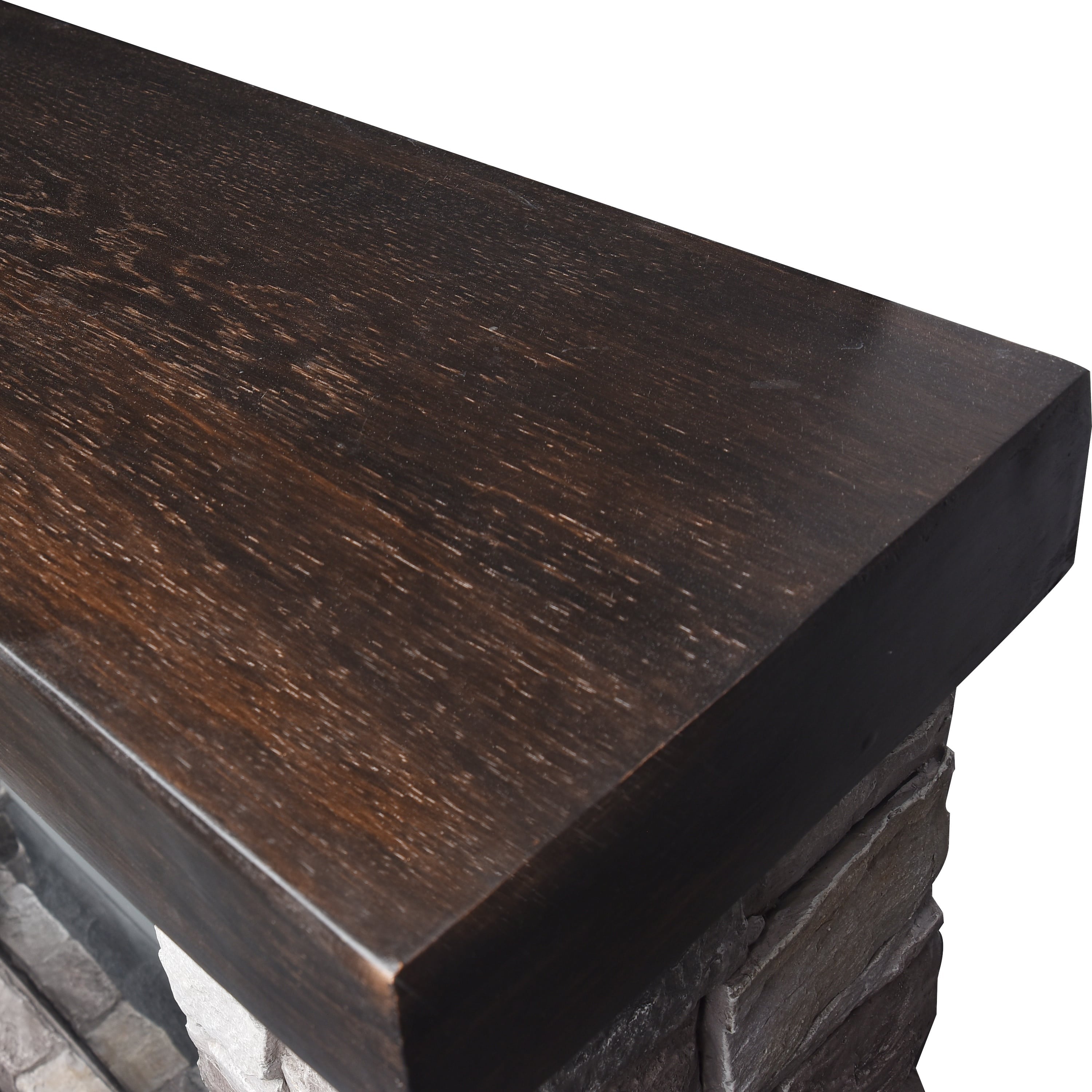 FFP20163 40" Electric Fireplace Mantel with Faux Brick-Grey