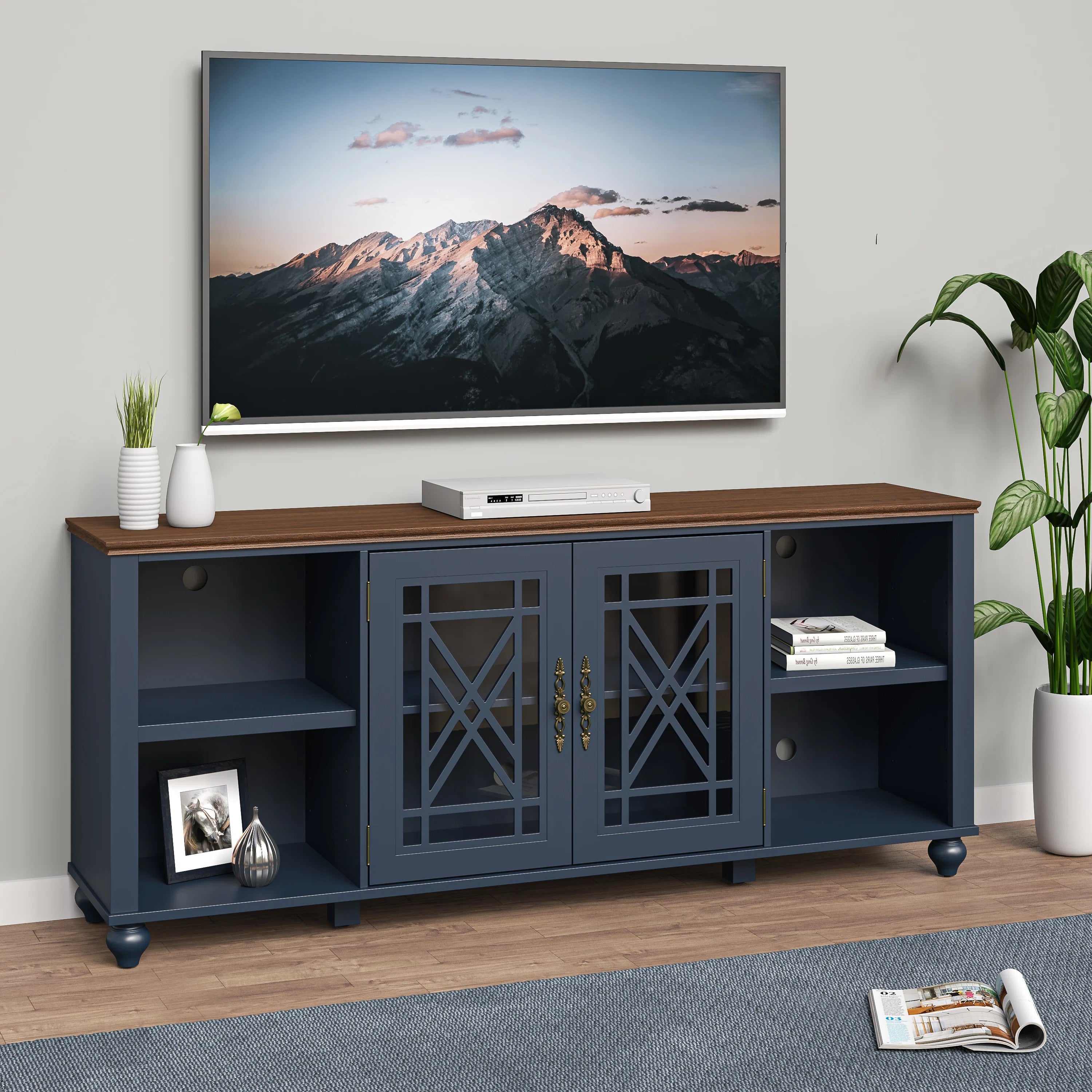 FTS23645 70" TV Stand-Navy