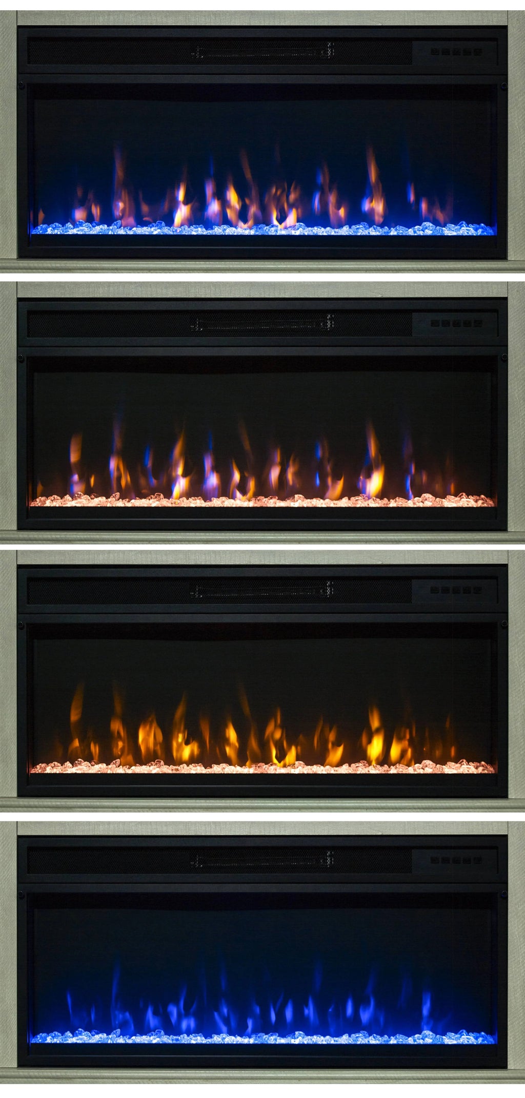 FTS21220 77" TV Stand with 36" Electric Fireplace-White