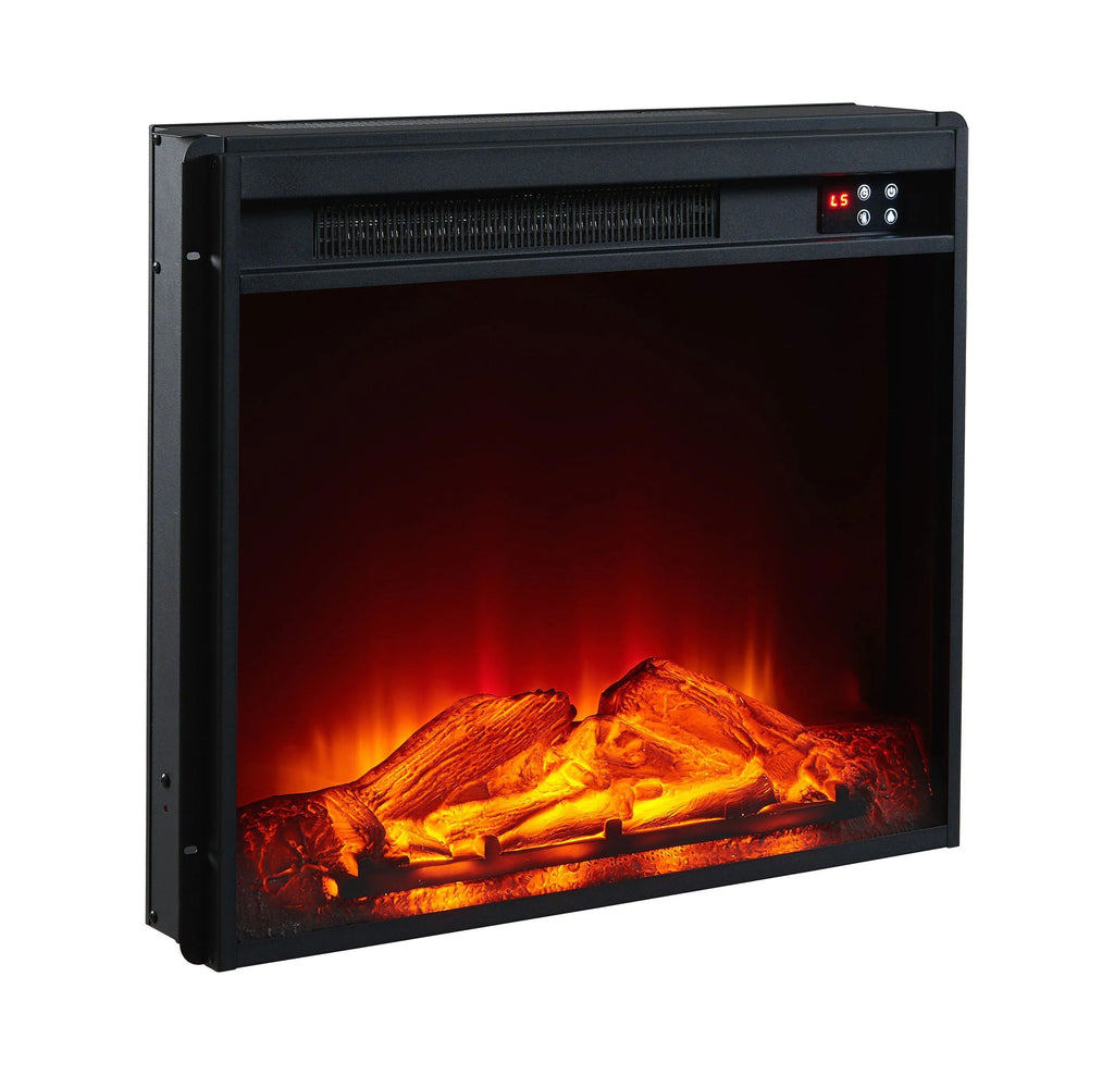 FTS23217 63" TV Stand with 23" Electric Fireplace-Walnut