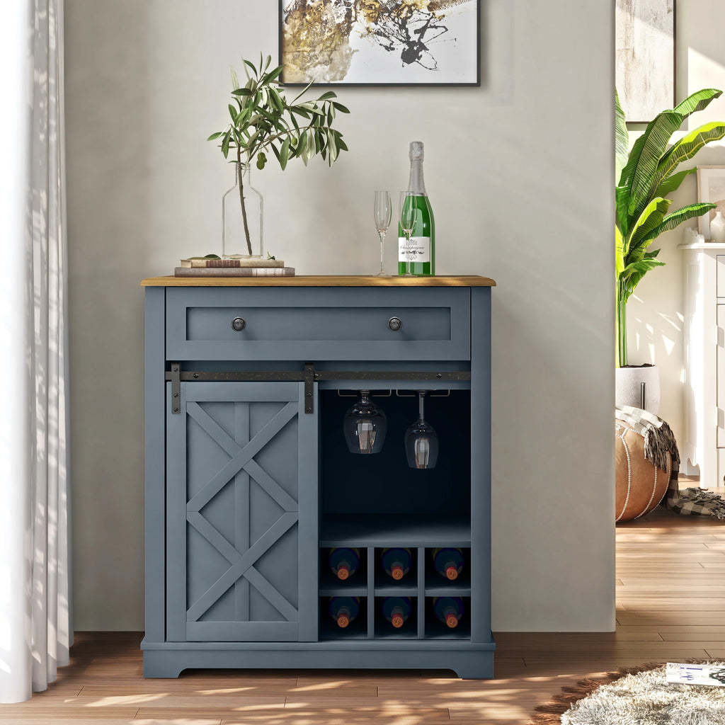 FWC23427 32" Wine Cabinet-Blue