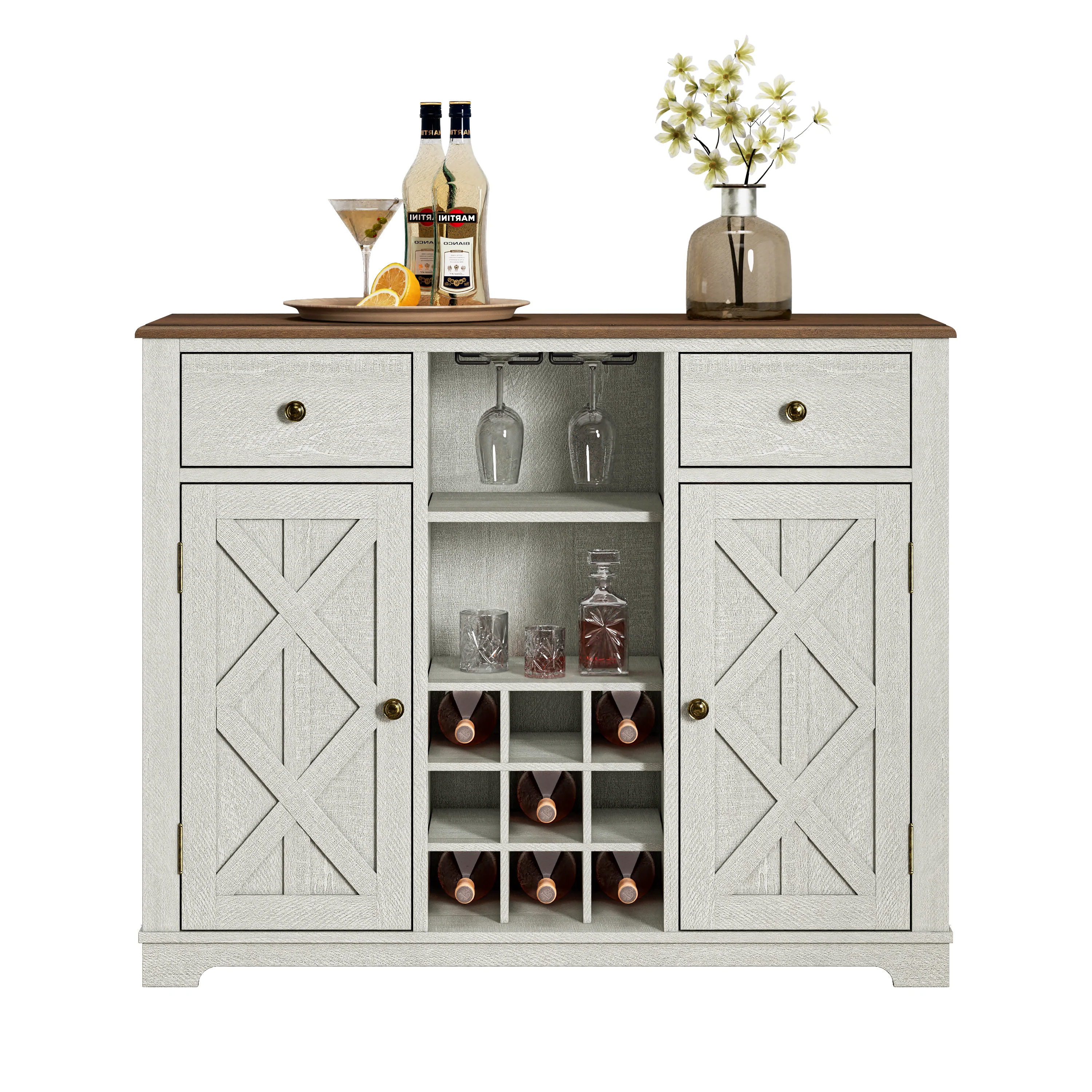 FWC20103 47" Wine Cabinet-Offwhite