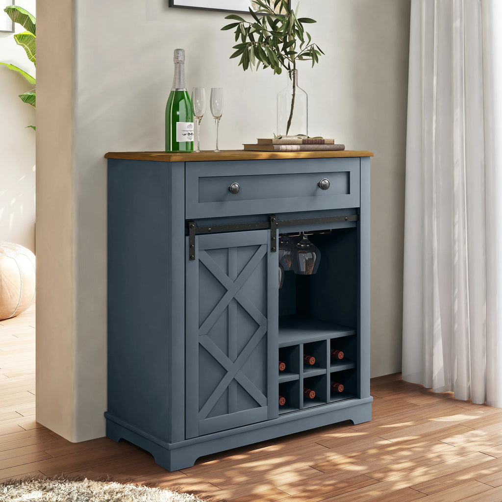 FWC23427 32" Wine Cabinet-Blue