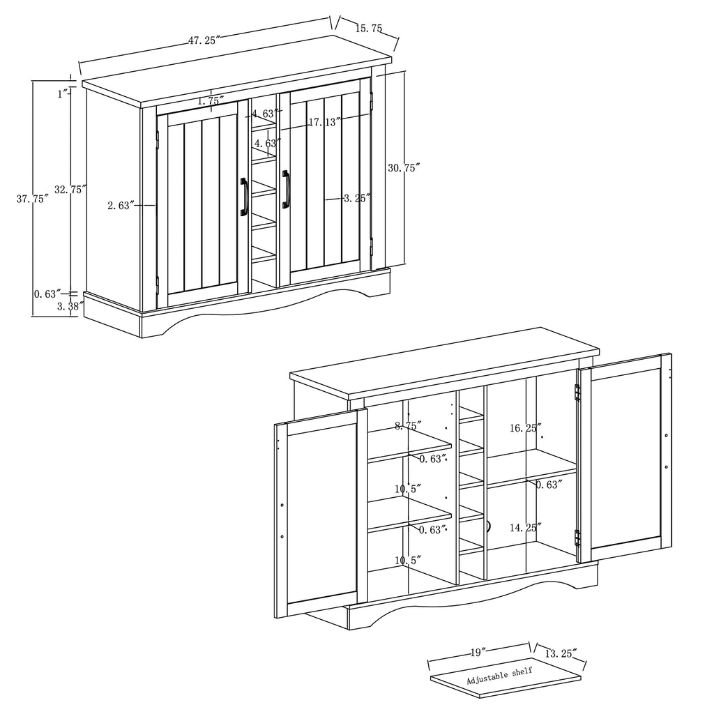 FWC21181 47" Wine Cabinet-White