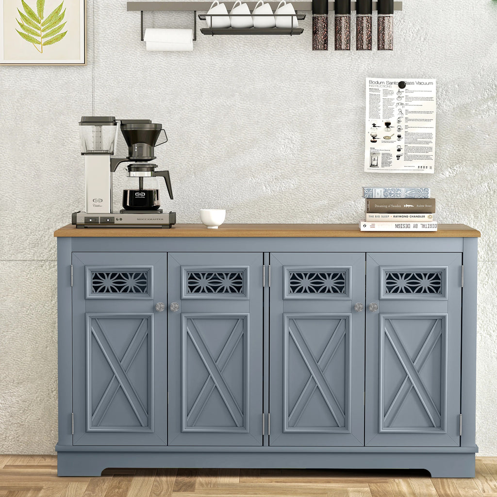 FCB24142 57.4" Buffet Sideboard Cabinet-Blue