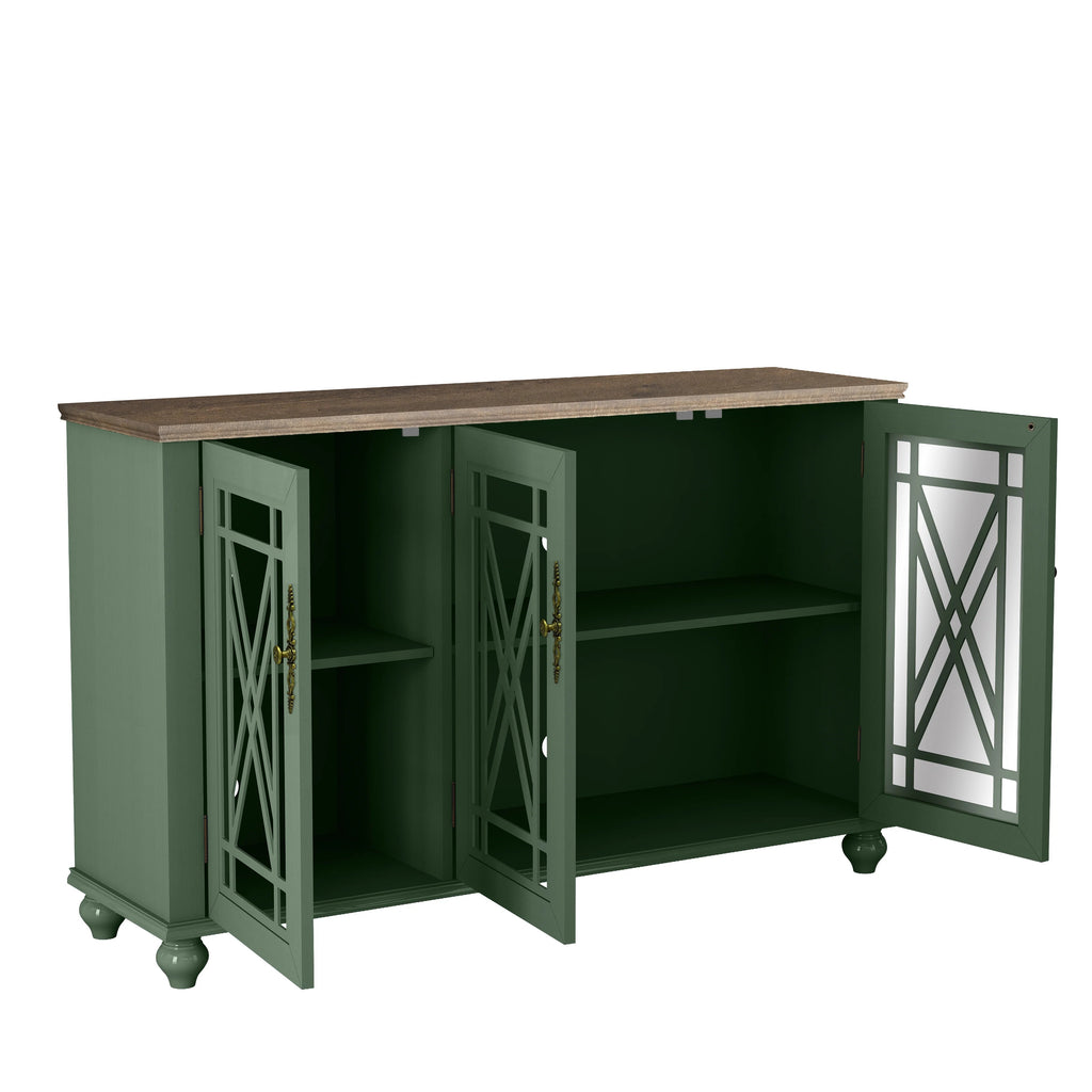 FCB22431 55" Buffet Sideboard Cabinet-Green