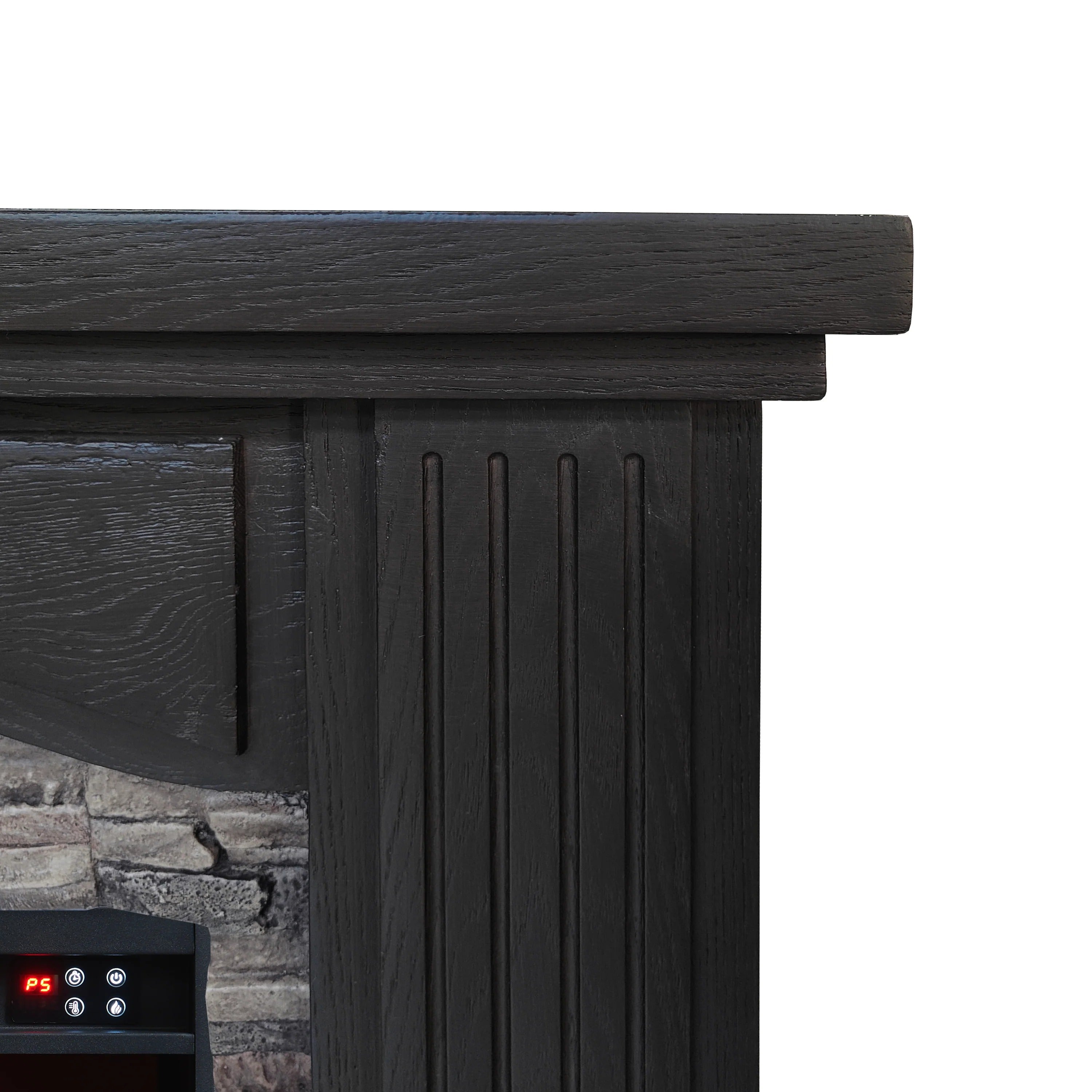 FFP23197 48" Electric Fireplace Mantel with Faux Brick-Brown