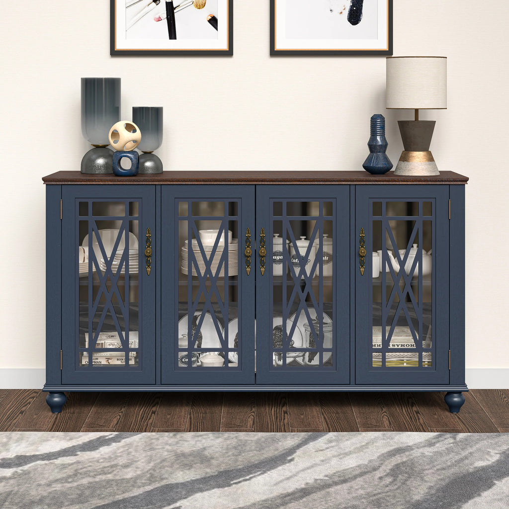 FCB22449 63" Buffet Sideboard Cabinet-Blue