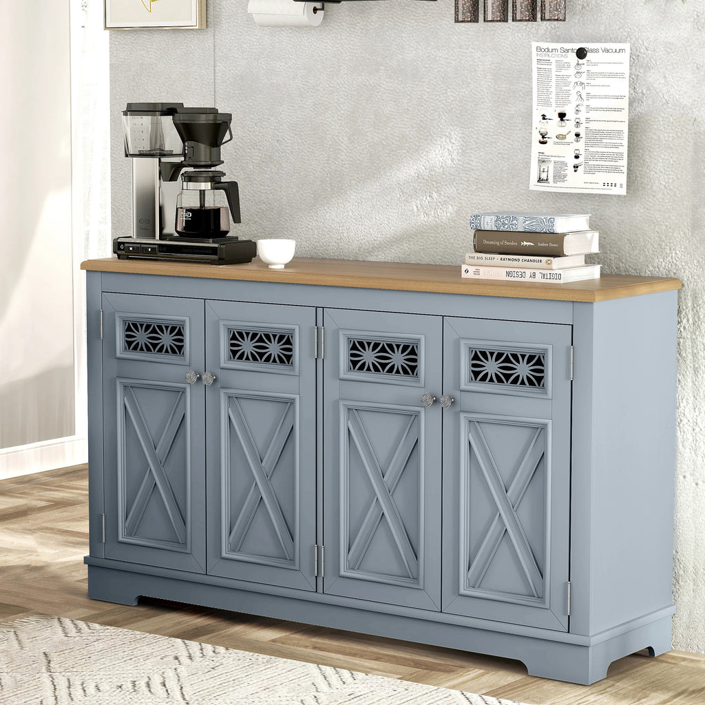 FCB24142 57.4" Buffet Sideboard Cabinet-Blue