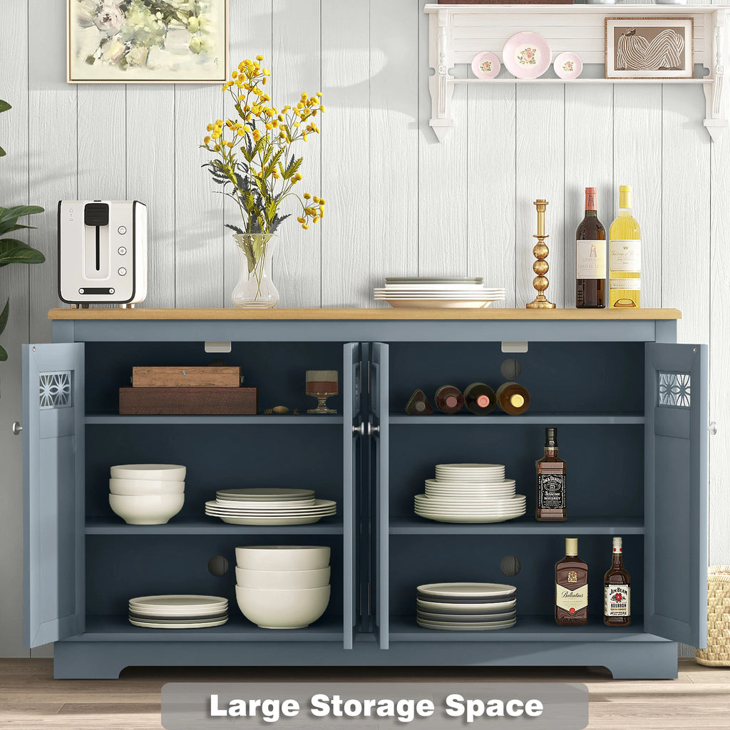 FCB24142 57.4" Buffet Sideboard Cabinet-Blue