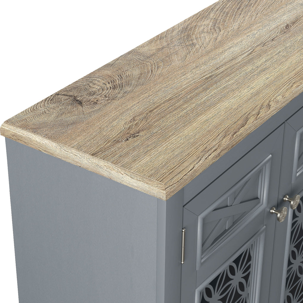 FCB24146 57.5" Buffet Sideboard Cabinet-Grey